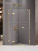 NEW TRENDY Kabina prysznicowa pięciokątna AVEXA GOLD SHINE 90x90x200 EXK-3842/EXK-3843